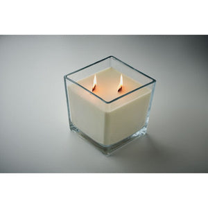 Candela in cera vegetale 1300 gr Trasparente - personalizzabile con logo