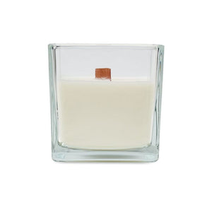 Candela in cera vegetale 600gr Trasparente - personalizzabile con logo
