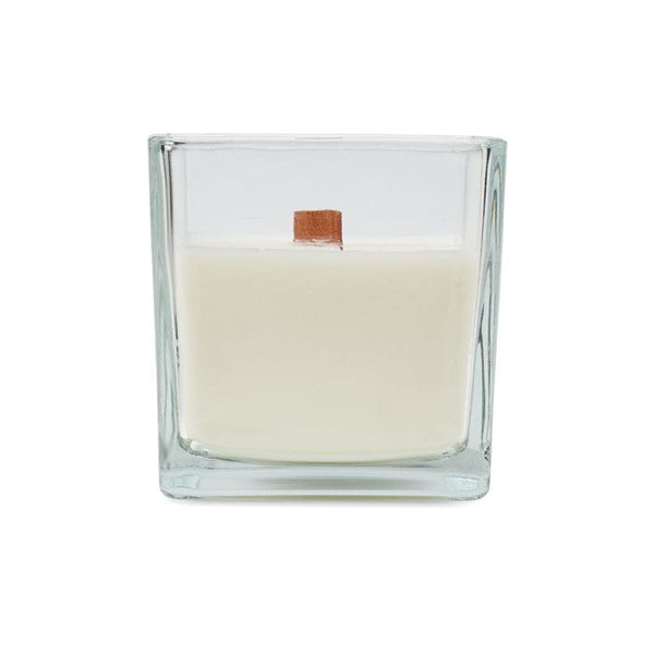 Candela in cera vegetale 600gr Trasparente - personalizzabile con logo