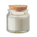 Candela in cera vegetale 70 gr beige - personalizzabile con logo