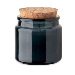 Candela in cera vegetale 70 gr blu navy - personalizzabile con logo