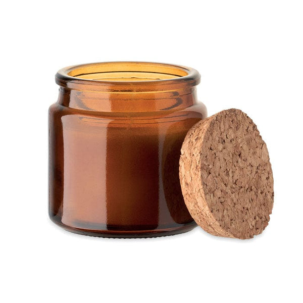 Candela in cera vegetale 70 gr - personalizzabile con logo
