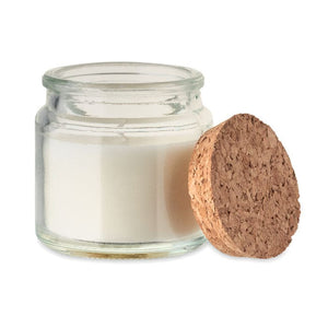 Candela in cera vegetale 70 gr - personalizzabile con logo