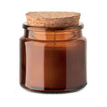 Candela in cera vegetale 70 gr Marrone - personalizzabile con logo