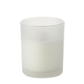 Candela in cera vegetale 80 gr Bianco - personalizzabile con logo