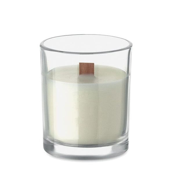 Candela in cera vegetale 80 gr - personalizzabile con logo