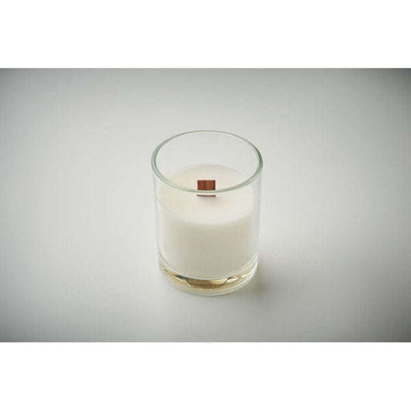 Candela in cera vegetale 80 gr - personalizzabile con logo