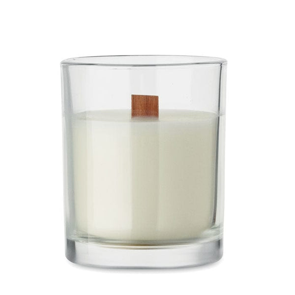 Candela in cera vegetale 80 gr - personalizzabile con logo