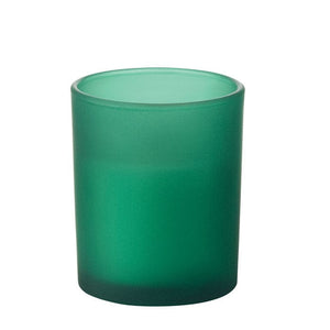 Candela in cera vegetale 80 gr Verde - personalizzabile con logo