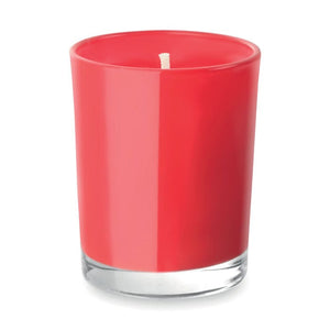 Candela in vetro rosso - personalizzabile con logo