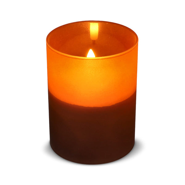 Candela ricaricabile a LED Nyelle in vetro - personalizzabile con logo