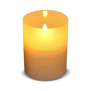 Candela ricaricabile a LED Nyelle in vetro - personalizzabile con logo