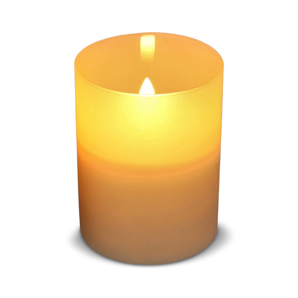 Candela ricaricabile a LED Nyelle in vetro - personalizzabile con logo