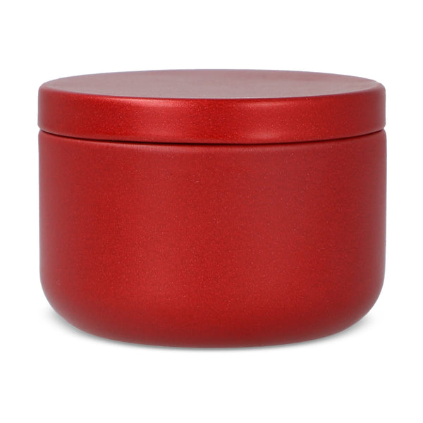 Candela vegetale non profumata in scatolina di latta riciclata - personalizzabile con logo