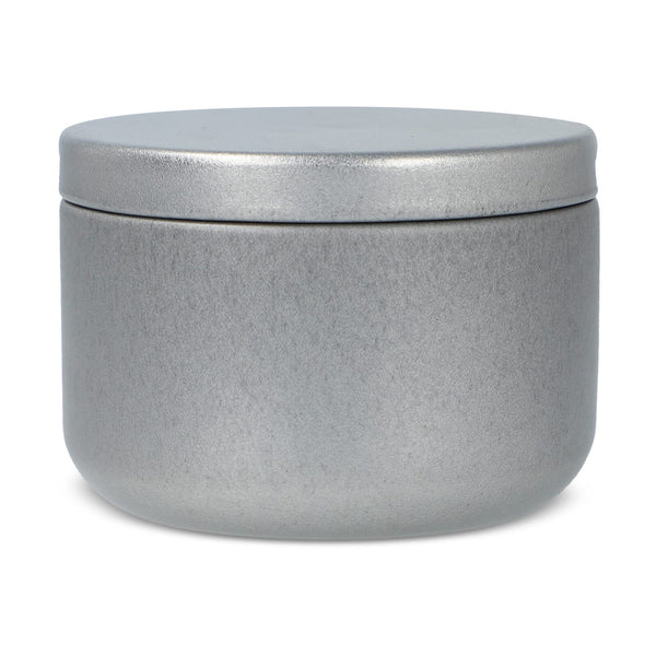 Candela vegetale non profumata in scatolina di latta riciclata - personalizzabile con logo