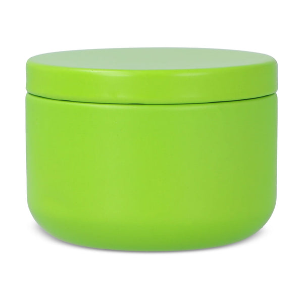 Candela vegetale non profumata in scatolina di latta riciclata - personalizzabile con logo