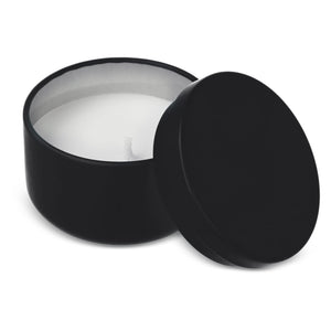 Candela vegetale non profumata in scatolina di latta riciclata - personalizzabile con logo