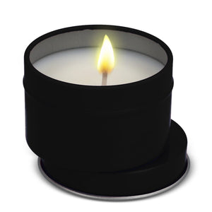 Candela vegetale profumata Dhyana in latta riciclata 5 cm - personalizzabile con logo