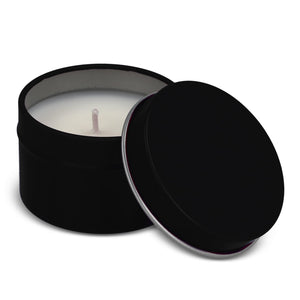 Candela vegetale profumata Dhyana in latta riciclata 5 cm - personalizzabile con logo