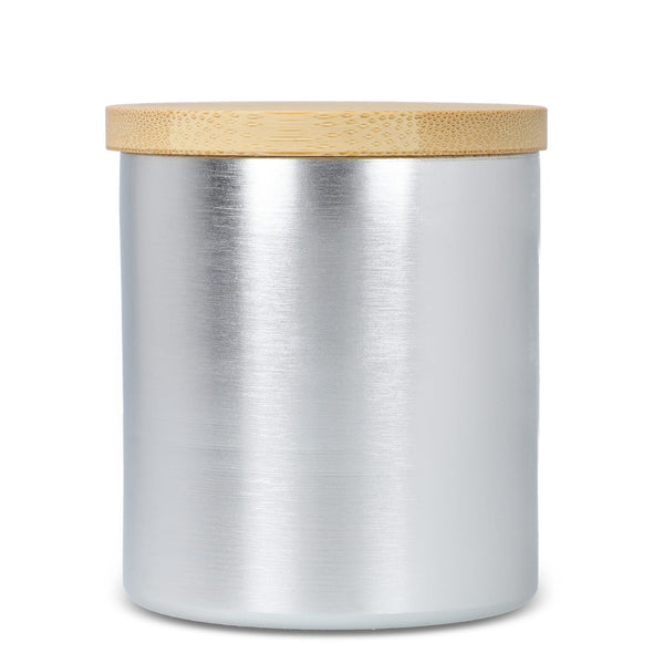 Candela vegetale profumata in alluminio riciclato - personalizzabile con logo