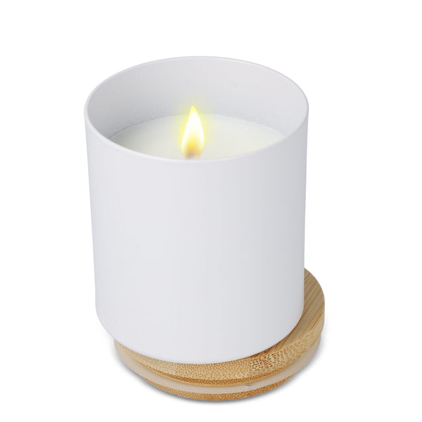 Candela vegetale profumata in alluminio riciclato - personalizzabile con logo