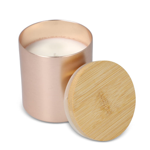 Candela vegetale profumata in alluminio riciclato - personalizzabile con logo