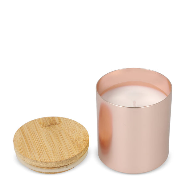 Candela vegetale profumata in alluminio riciclato - personalizzabile con logo