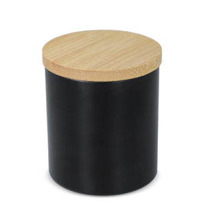 Candela vegetale profumata in alluminio riciclato Nero - personalizzabile con logo