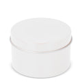Candela vegetale profumata Kirtan in contenitore di latta riciclata 6 cm Bianco - personalizzabile con logo