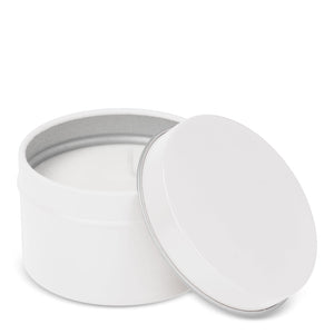 Candela vegetale profumata Kirtan in contenitore di latta riciclata 6 cm - personalizzabile con logo
