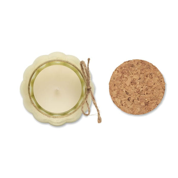 Candela vegetale vaniglia - personalizzabile con logo