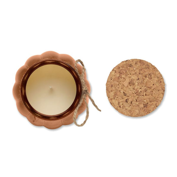 Candela vegetale vaniglia - personalizzabile con logo