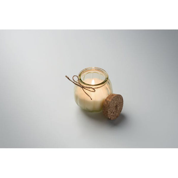 Candela vegetale vaniglia - personalizzabile con logo