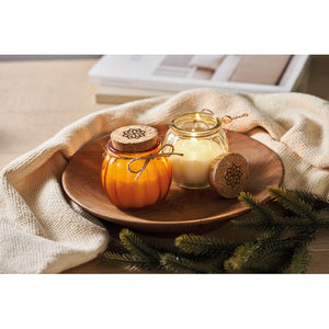 Candela vegetale vaniglia - personalizzabile con logo