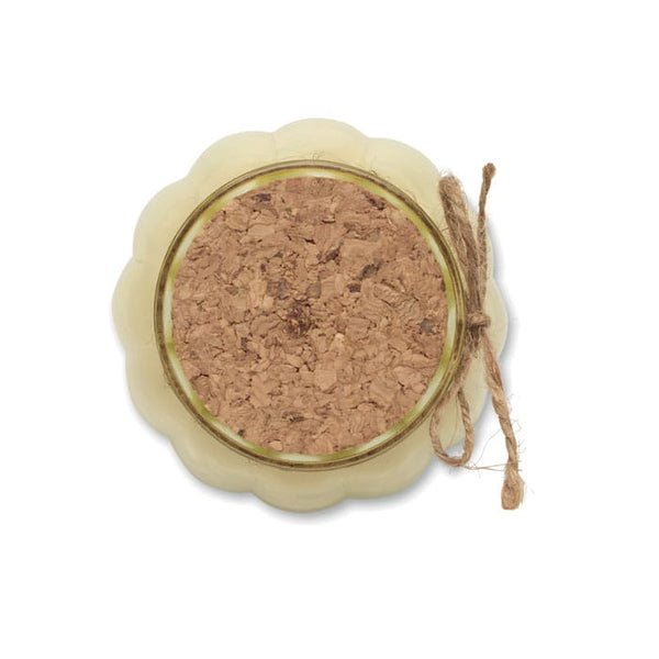 Candela vegetale vaniglia - personalizzabile con logo