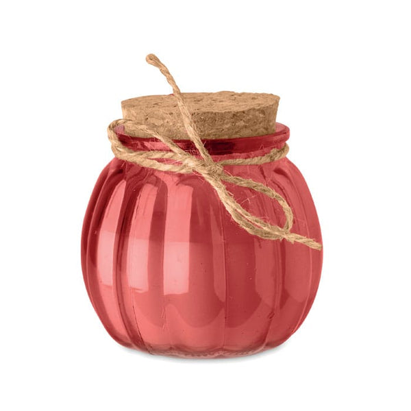 Candela vegetale vaniglia Rosso - personalizzabile con logo