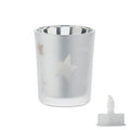 Candelina tealight a LED Color argento - personalizzabile con logo
