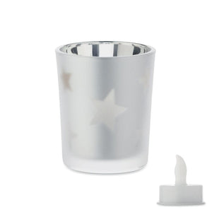 Candelina tealight a LED Color argento - personalizzabile con logo