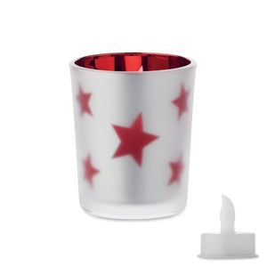 Candelina tealight a LED Rosso - personalizzabile con logo