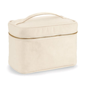 Canvas Vanity Case beige / UNICA - personalizzabile con logo