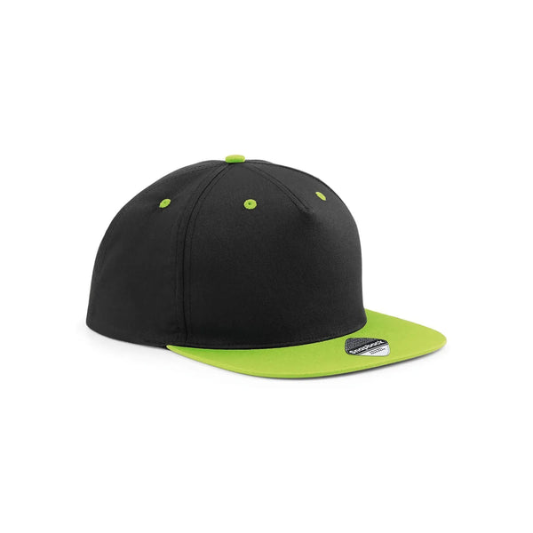 Cappellino 5 Panel Contrast Snapback black/lime green - personalizzabile con logo