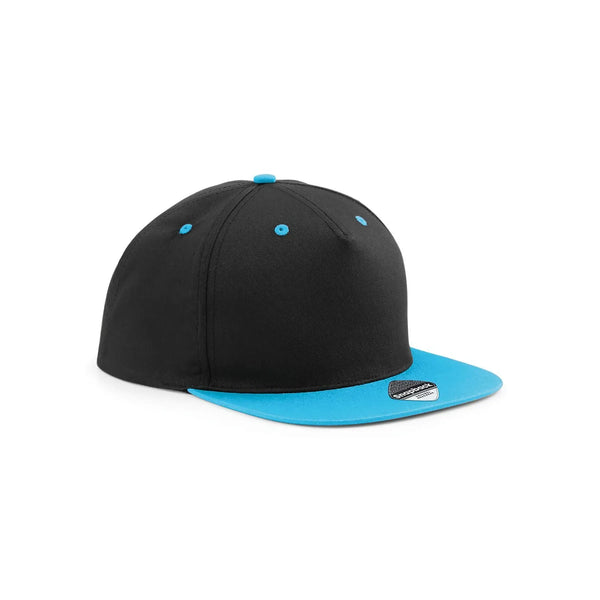 Cappellino 5 Panel Contrast Snapback black/surf blue - personalizzabile con logo
