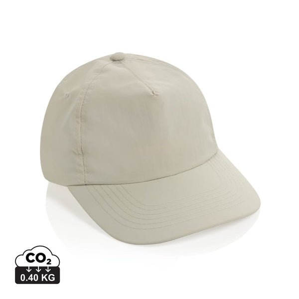 Cappellino 5 pannelli KENTO URBAN in rNylon RCS beige - personalizzabile con logo