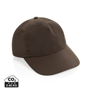 Cappellino 5 pannelli KENTO URBAN in rNylon RCS marrone - personalizzabile con logo