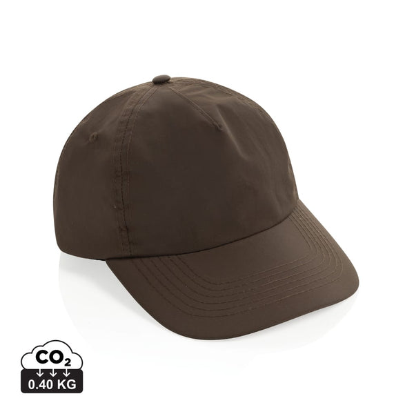 Cappellino 5 pannelli KENTO URBAN in rNylon RCS marrone - personalizzabile con logo