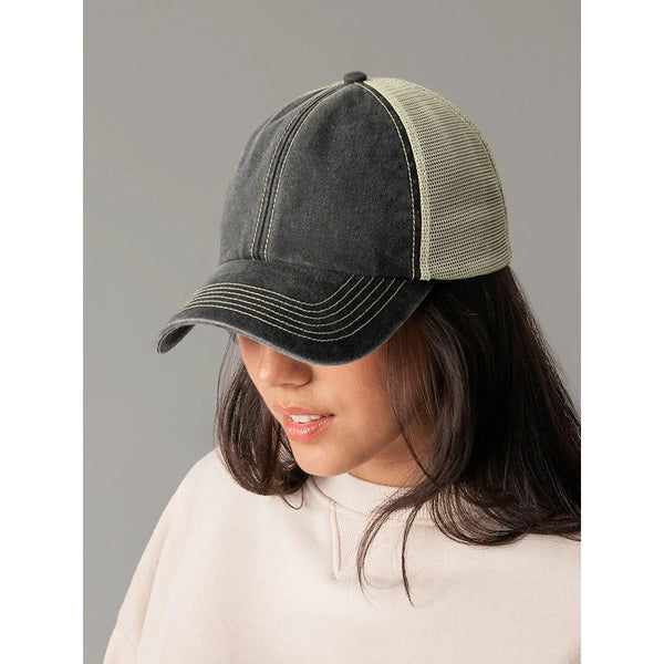 Cappellino 6 Panel Vintage Trucker - personalizzabile con logo