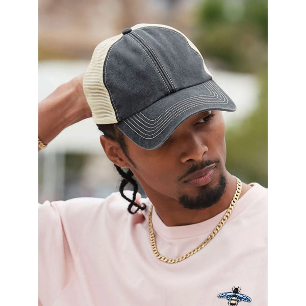 Cappellino 6 Panel Vintage Trucker - personalizzabile con logo