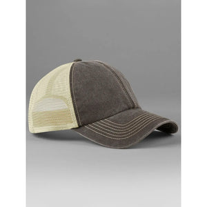 Cappellino 6 Panel Vintage Trucker marrone - personalizzabile con logo