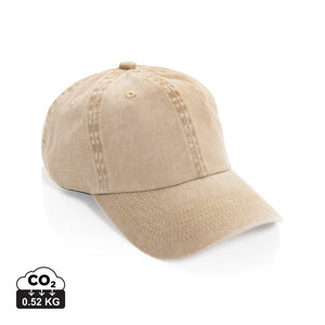 Cappellino 6 pannelli BEAU in twill di cotone AWARE™ 270 gm2 beige - personalizzabile con logo