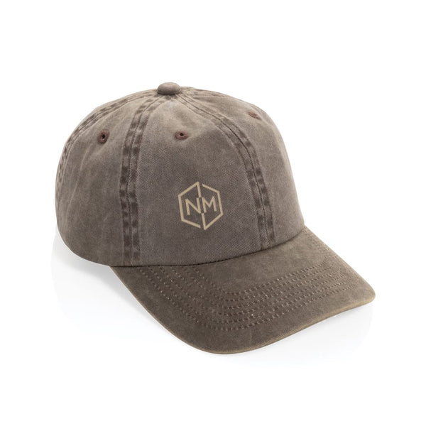 Cappellino 6 pannelli BEAU in twill di cotone AWARE™ 270 gm2 - personalizzabile con logo